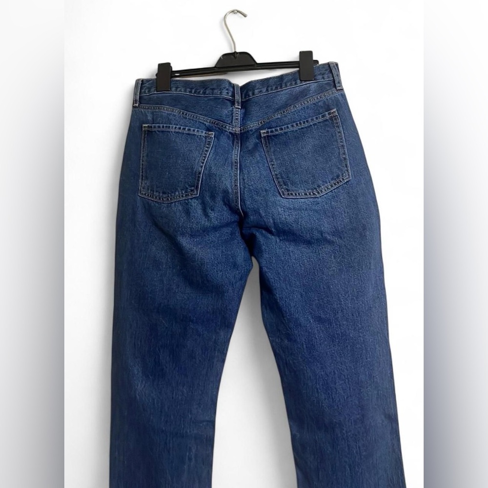 Old Navy High-Waisted Button-Fly Slouchy Straight Jeans Sz14 Secret Slim Pockets - Picture 6 of 8